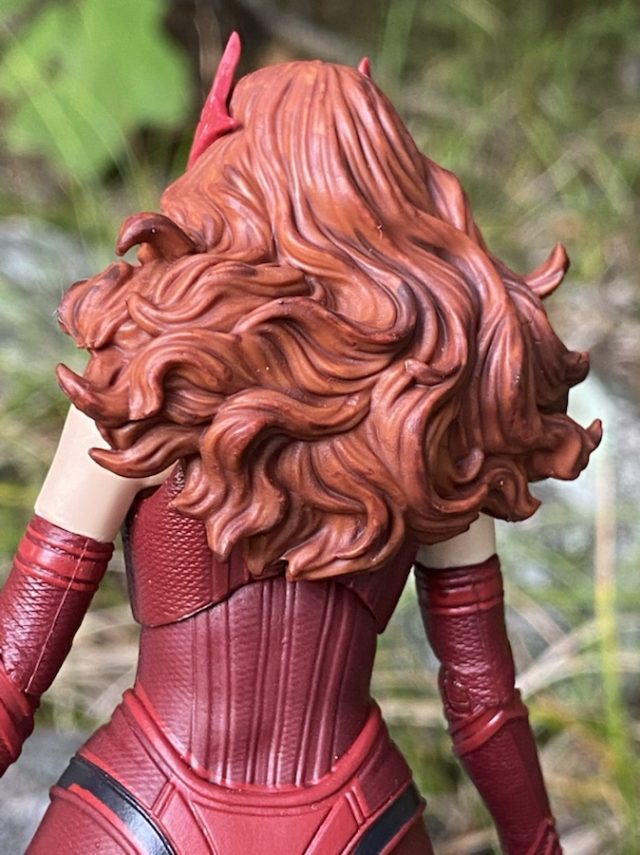 Detailing of Hair on Marvel Legends 2021 Scarlet Witch MCU Movie Figure