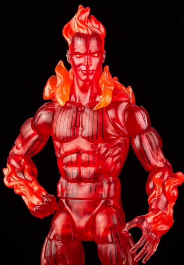 Close-Up of Marvel Legends 2021 Human Torch Retro Figure