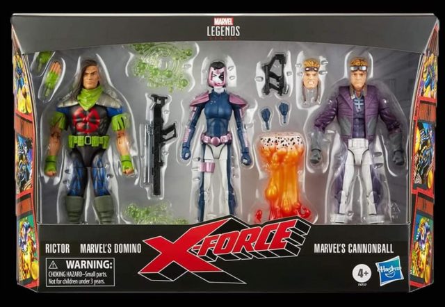 Marvel Legends 2021 X-Force 3-Pack Box Set Packaged Cannonball Domino Rictor