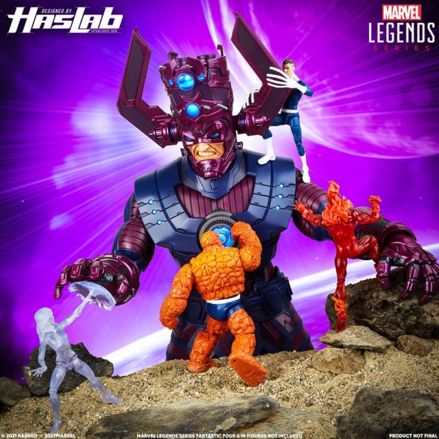 Marvel Legends Galactus HasLab Figure vs Retro Series Fantastic Four Figures