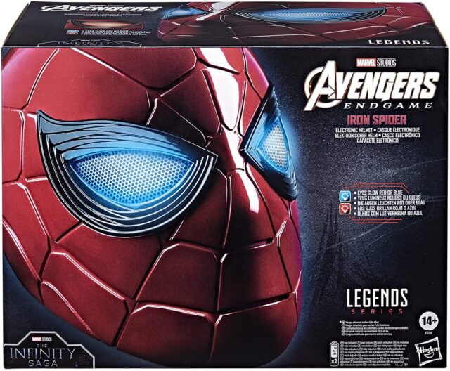 Marvel Legends Iron Spider Prop Replica Wearable Life Size Helmet Box