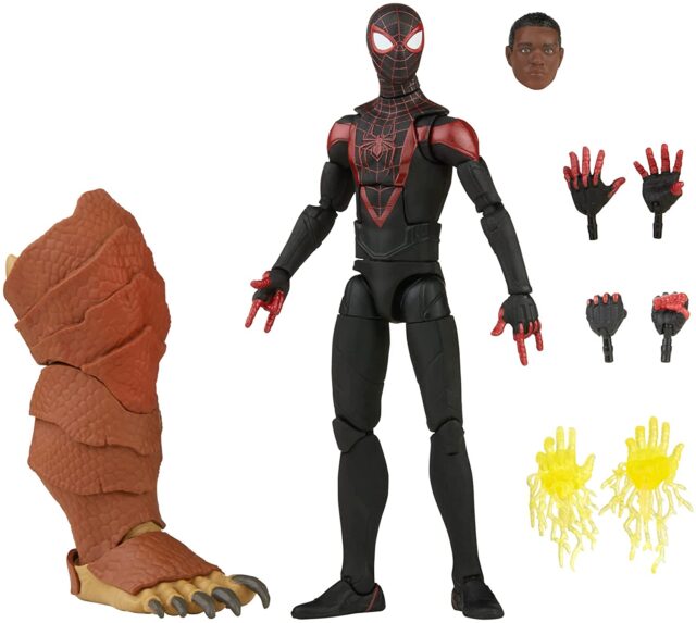 Miles Morales Marvel Legends 2021 Figure with Armadillo Build A Figure Foot Piece