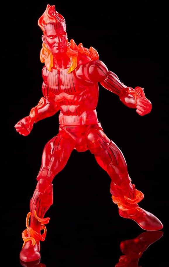 Retro Marvel Legends Fantastic Four Human Torch Hasbro 6 Inch Figure