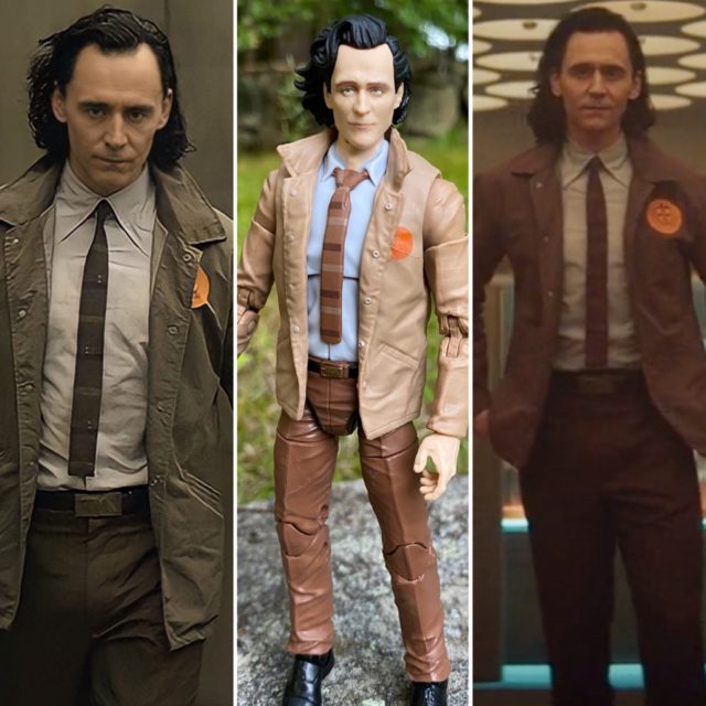 Comparison Disney+ Loki Screenshots and Hasbro Marvel Legends Figure