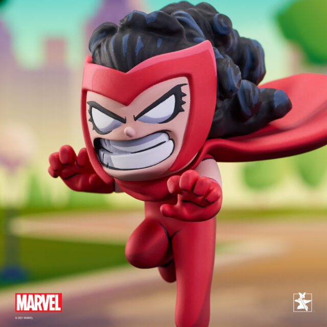 Close-Up of Marvel Babies Scarlet Witch Animated Statue Skottie Young Art