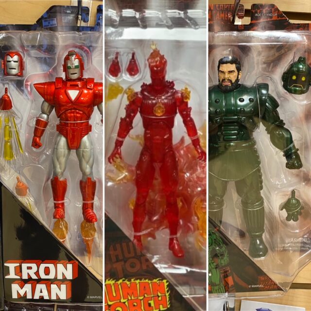 Marvel Select Silver Centurion Iron Man Human Torch Titanium Man Figures Packaged Released