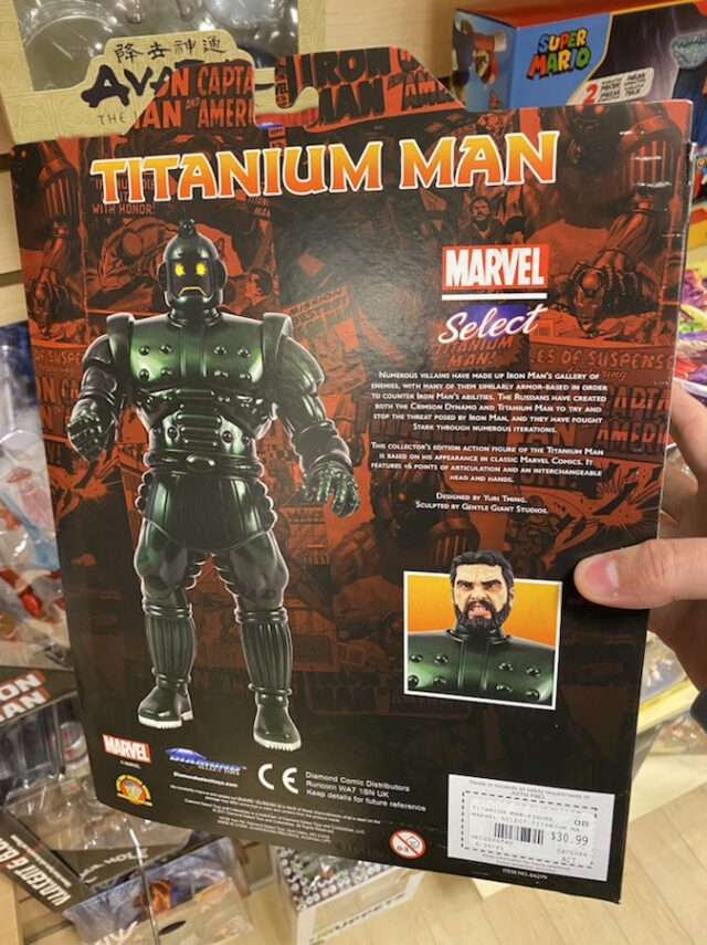 Titanium Man Marvel Select Box Back