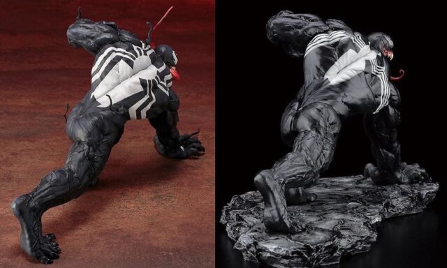 Back of ARTFX+ Venom Renewal Version vs. Original 2017 PVC Figure Koto