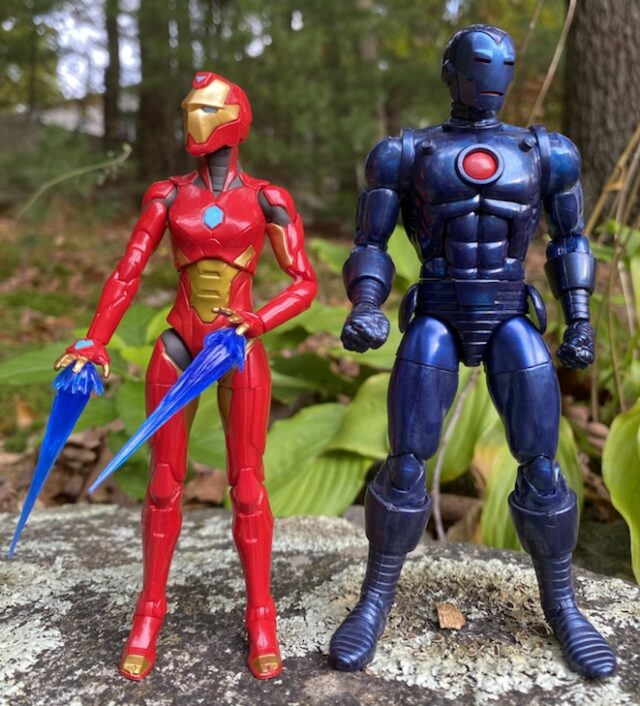 Size Comparison Marvel Legends Ironheart and Stealth Iron Man