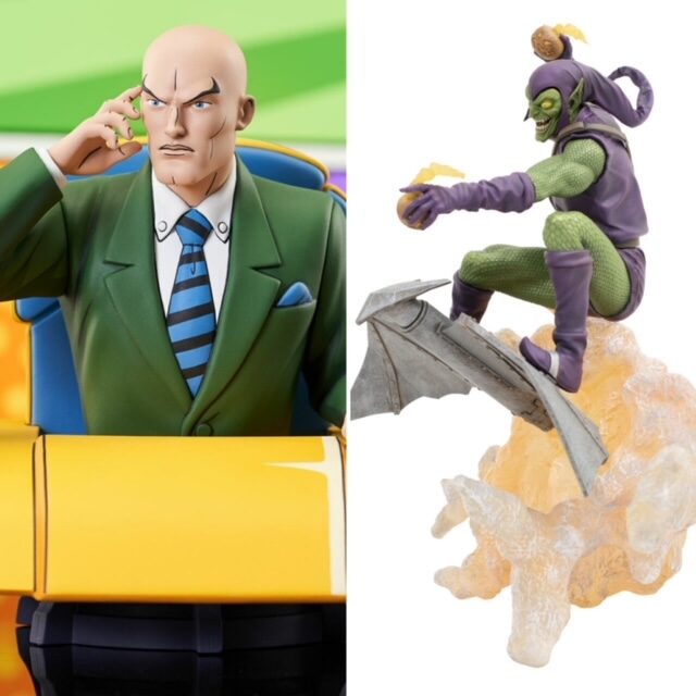 DST X-Men Animated Professor X Mini Bust and Marvel Gallery Green Goblin Statue