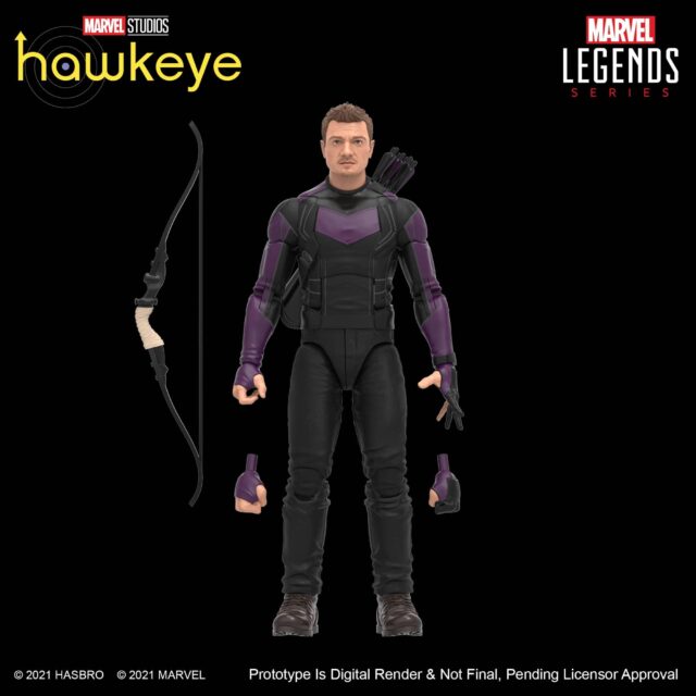 Disney+ Marvel Legends Hawkeye Figure Render 2022 Hasbro
