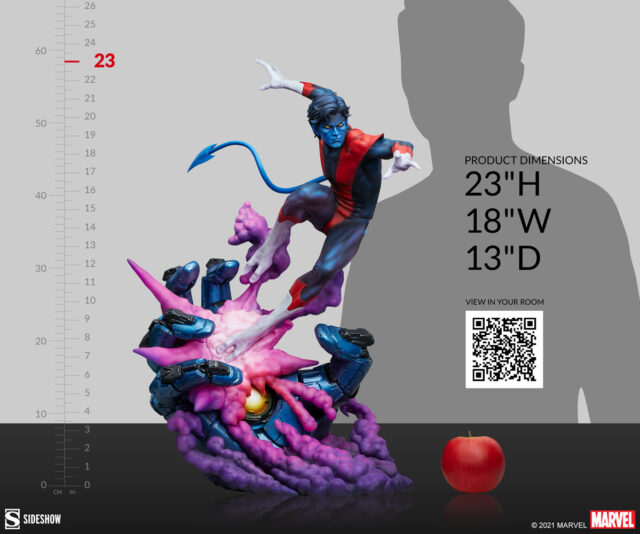 Size Scale Dimensions PF Nightcrawler 23 Inch Sideshow Statue X-Men 2022