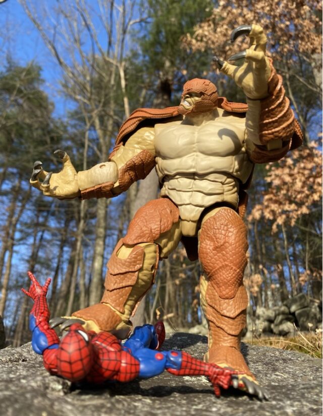 Hasbro Armadillo Legends Build A Figure Stomping on Spider-Man Review
