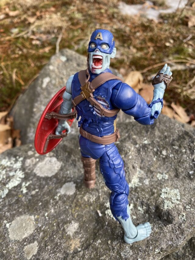 Back of What If Marvel Legends Zombie Captain America Figure
