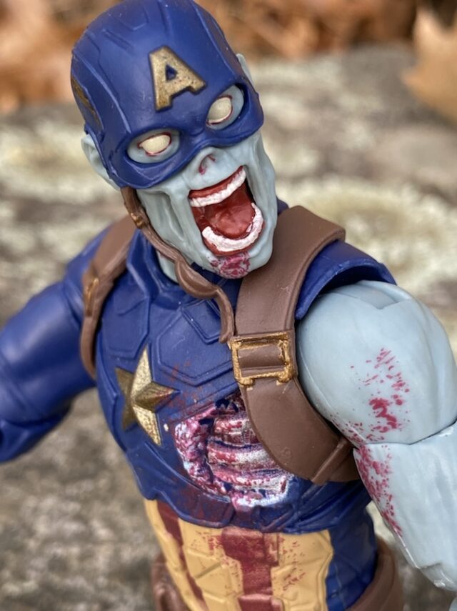 Close-Up of What I? Marvel Legends Zombie Cap Head Portrait