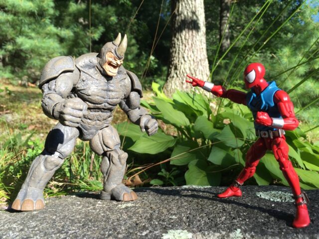 Spider-Man Legends Rhino Build-A-Figure vs. Scarlet Spider