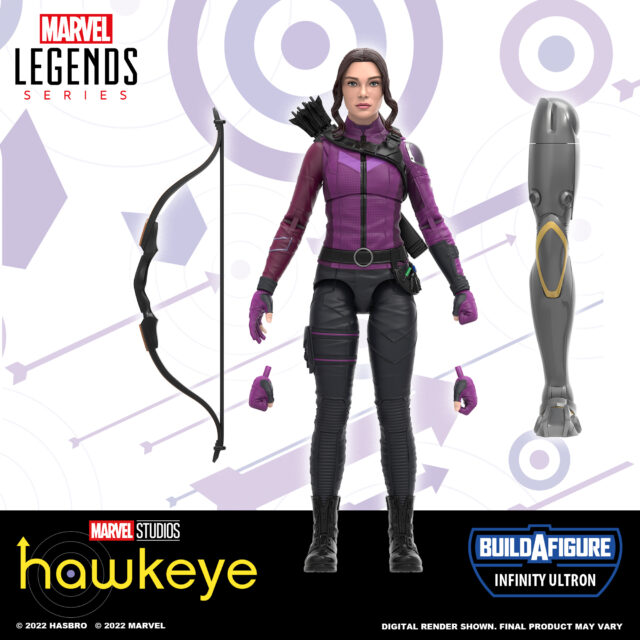 Kate Bishop Marvel Legends Ultron Series Disney+ Figure and Accessories
