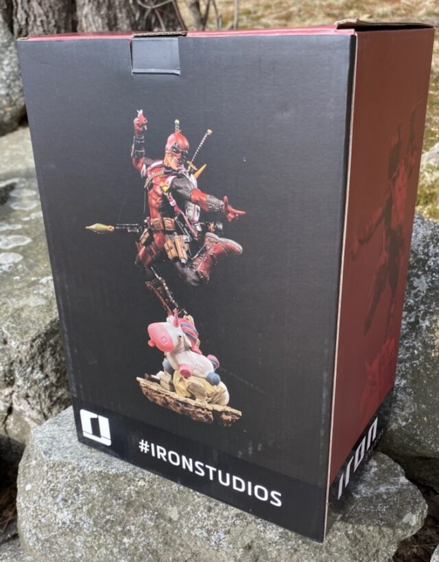 Deadpool Iron Studios Statue Box Back X-Men BDS