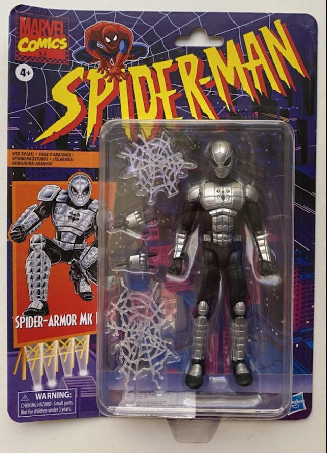 Hasbro Marvel Legends 2022 Spider-Man Spider Armor Figure Vintage Packaging