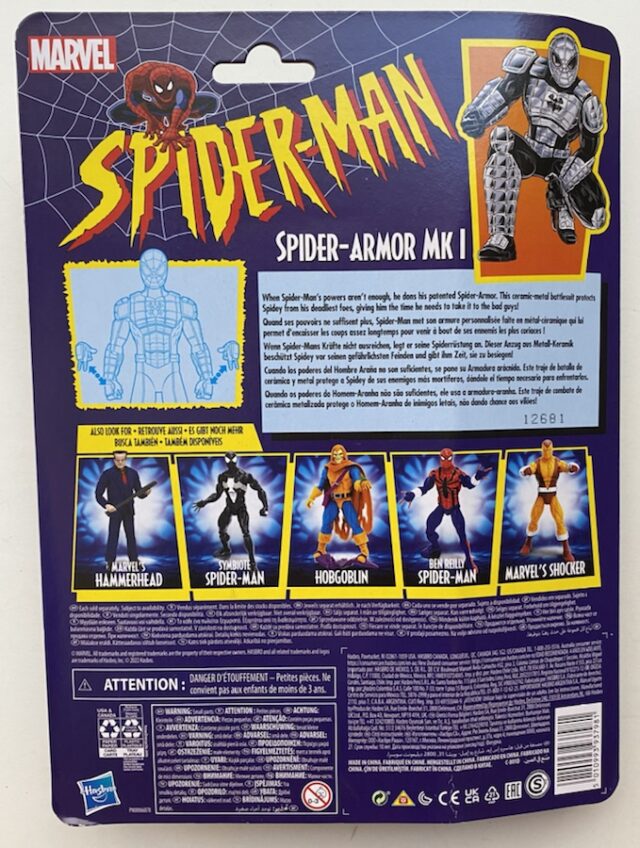 Box Back Cardback Spider-Man Legends Spider-Armor