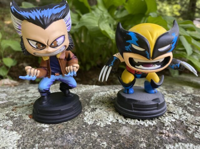 Marvel Animated Wolverine and Logan Statues Comparison Photo