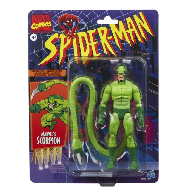 Marvel Legends Retro Scorpion Figure Vintage Toybiz Packaging