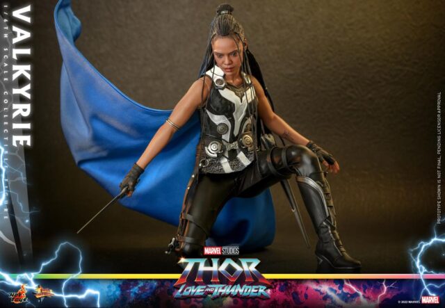 Hot Toys Love and Thunder King Valkyrie Figure Crouching