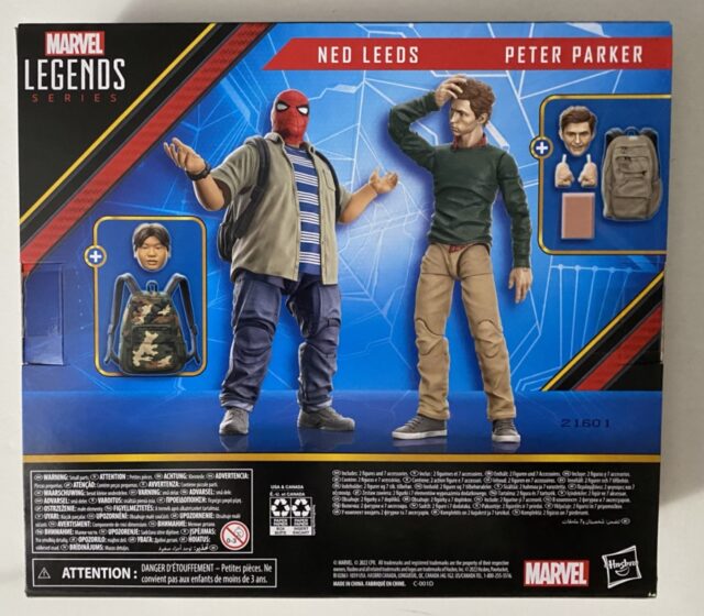 Box Back Marvel Legends Homecoming Tom Holland Ned Leeds Two-Pack
