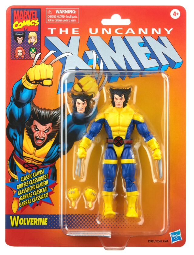 X-Men Retro Marvel Legends Wolverine Team Suit Yellow Blue Costume Figure Packaged