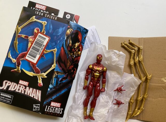 Iron Spider Marvel Legends Figure Box Contents