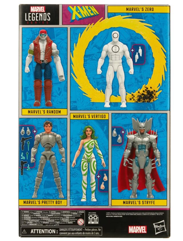 Box Back Marvel Legends X-Men 60th Anniversary Villains Set