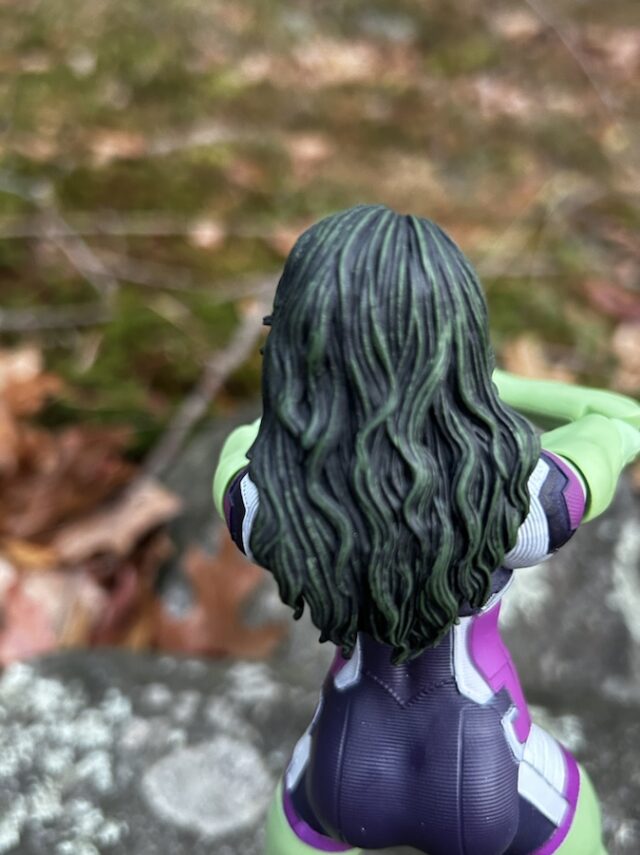 Close-Up of Hair on She-Hulk Marvel Legends Disney+ Figure