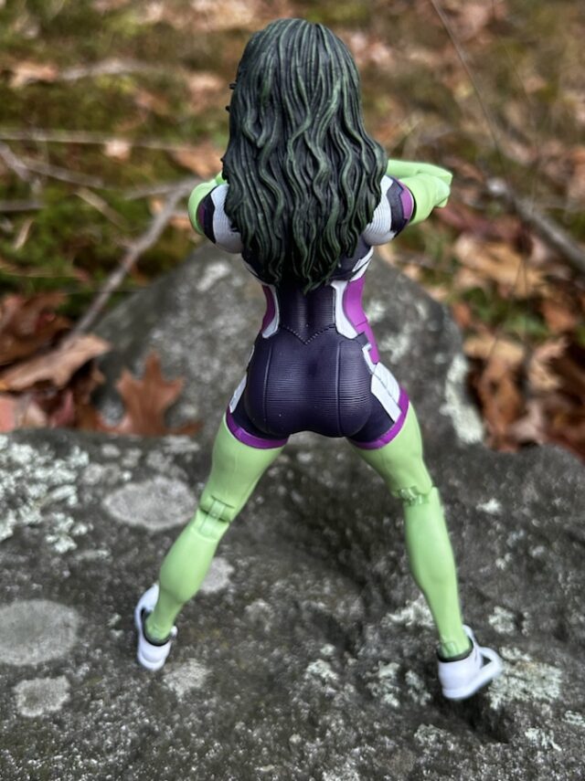 Back of Marvel Legends Ultron Series She-Hulk Action Figure