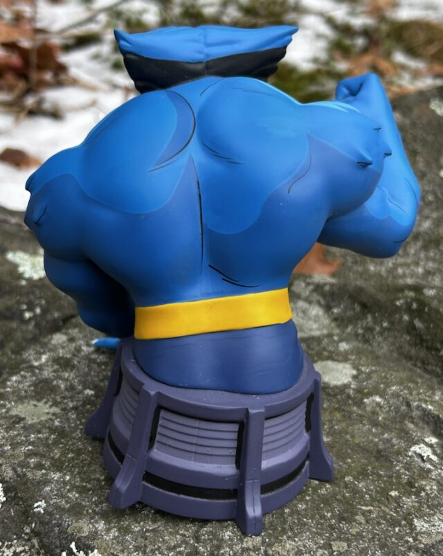 Back of Exclusive X-Men TAS Beast Mini Bust