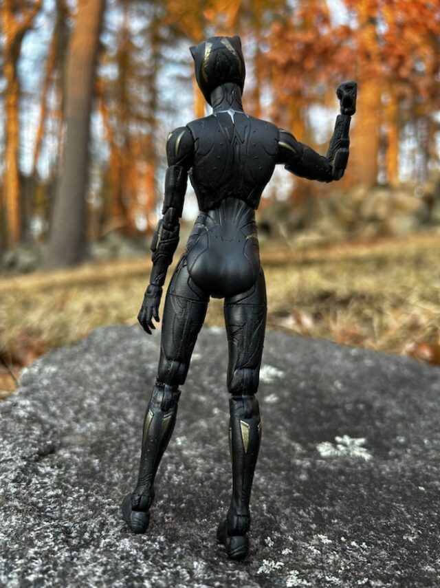 Back of Black Panther 2 Female Black Panther ML Six Inch Figure