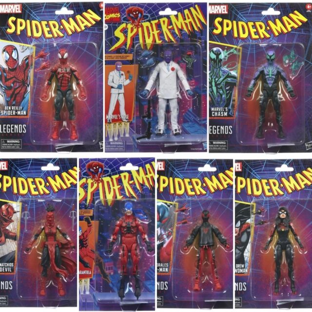 Marvel Legends 2023 Spider-Man Retro Series Figures Packaged