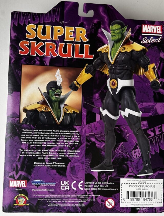 Black Bolt Super Skrull Select Figure Box Back