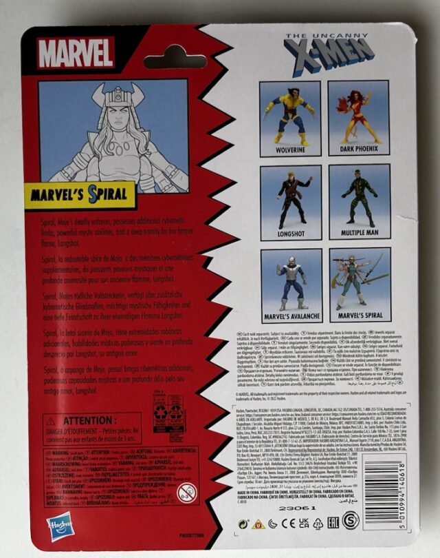 Spiral Legends X-Men Retro 2023 Wave Card Back