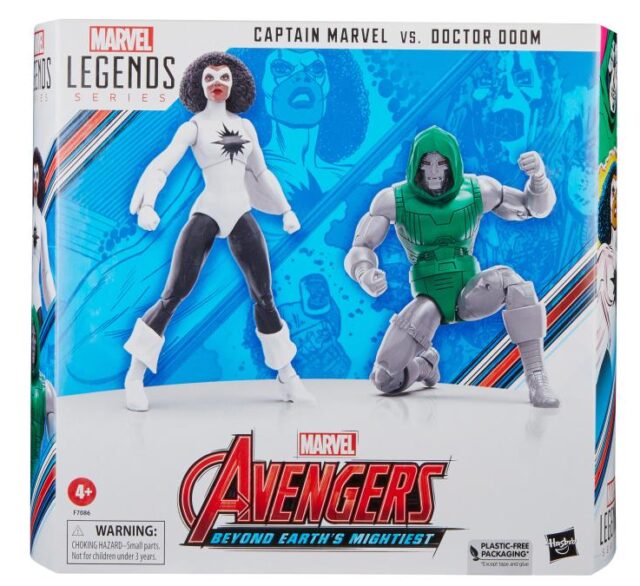 Marvel Legends Avengers Doom vs Captain Marvel II Figures Box