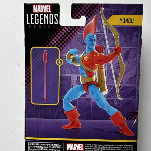 Box Back Classic Yondu Marvel Legends 2023 Figure