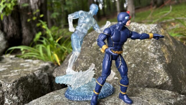 Marvel Legends Cyclops Figure Size Comparison with Iceman Select Figure