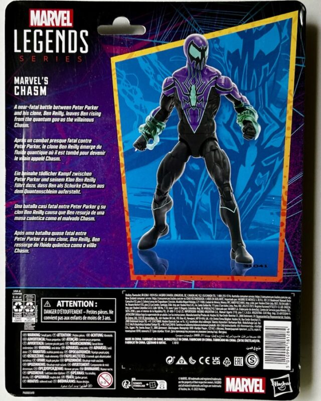 Card Back Spider-Man Legends Chasm Hasbro Action Figure