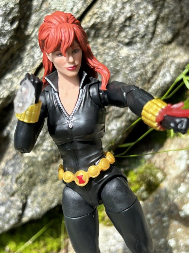 Close-Up of Black Widow Marvel Legends Black Widow Exclusive 6" Figure