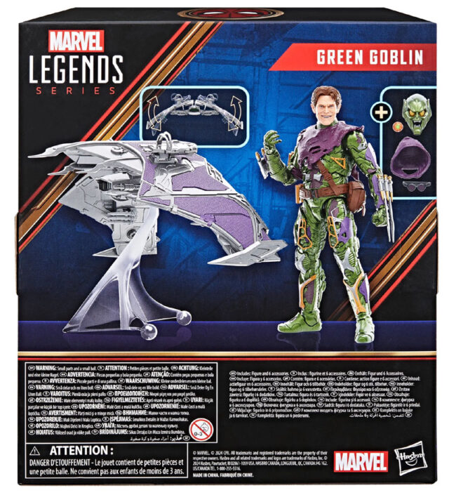 Hasbro Spider-man Legends Green Goblin Movie Figure Box Back No Way Home
