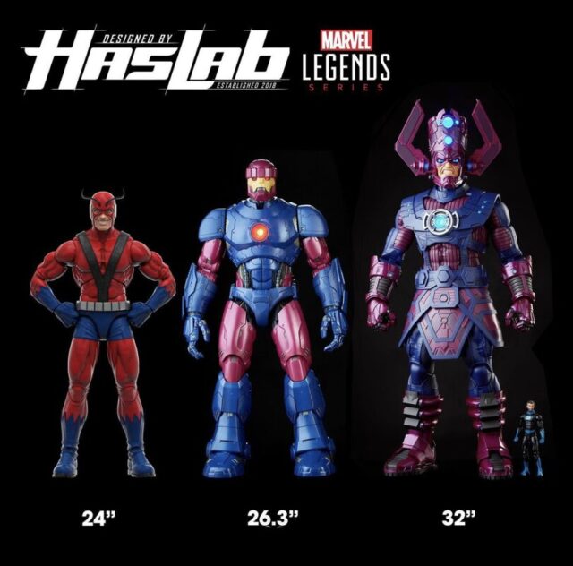 Marvel Legends Haslab Giant Man Size Comparison with Galactus and Sentinel
