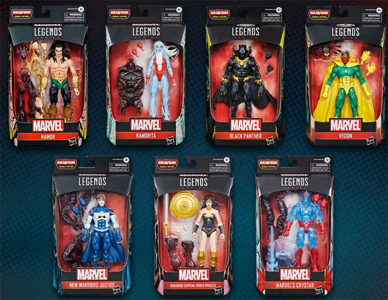 Marvel Legends 2024 Void Series Figures Packaged