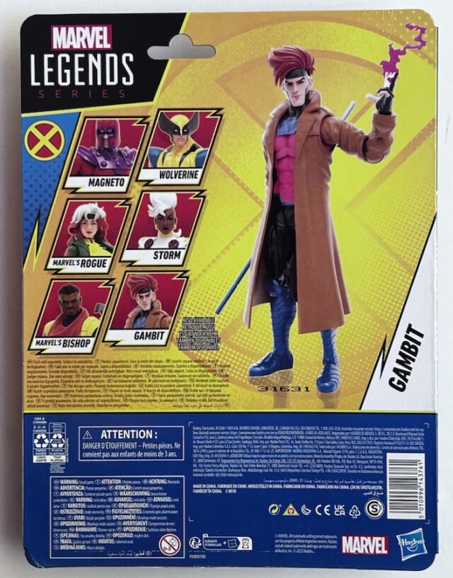 Box Back Gambit X-Men 67 Hasbro Legends Action Figure