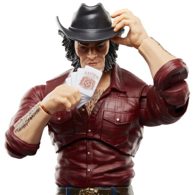 Marvel Legends Cowboy Logan 2024 Figure with Playing Cards