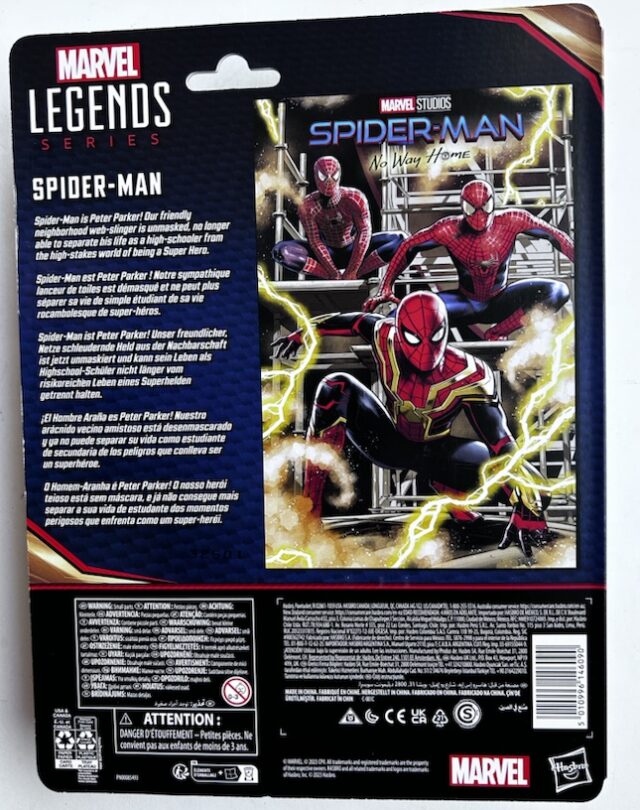 Cardback Hasbro No Way Home Legends Tom Holland Spider-Man Packaging