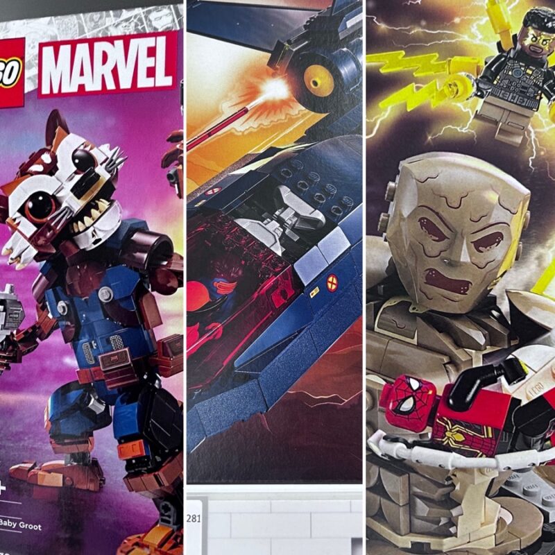 LEGO Marvel 2024 Sets Released Sandman Battle X-Men Jet Rocket Raccoon Groot